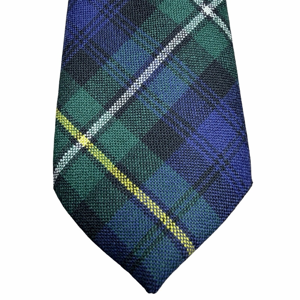 Campbell Scotland 100% New Wool Tartan Plaid Tie Made in Scotland NWT Mens